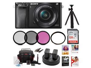 Sony Alpha a6000 24.3MP Mirrorless Digital Camera with 16-50mm OSS Lens (Black) and Accessory Bundle Sony Alpha a6000 24.3MP Mirrorless Digital Camera with 16-50mm OSS Lens (Black) and Accessory Bundle