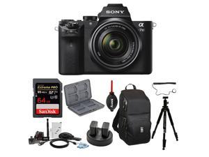 Sony Alpha a7II Mirrorless Camera with 28-70mm Lens and 64GB Card Bundle (Black)