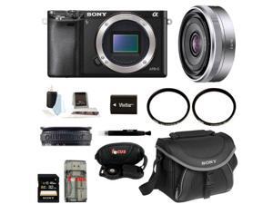 Sony a6000: Alpha A6000 Mirrorless Digital Camera (Body) with 16mm Lens and 32GB Deluxe Accessory Kit Sony a6000: Alpha A6000 Mirrorless Digital Camera (Body) with 16mm Lens and 32GB Deluxe Accessory Kit