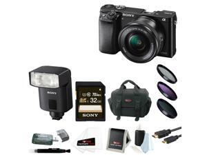Sony a6000 24.3 MP Camera w/ 16-50mm Lens (Black) + HVL-F32M External Flash Sony a6000 24.3 MP Camera w/ 16-50mm Lens (Black) + HVL-F32M External Flash