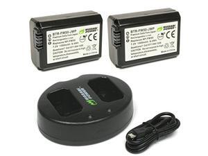 Wasabi Power Battery (2-Pack) and Dual Charger for Sony NP-FW50 Wasabi Power Battery (2-Pack) and Dual Charger for Sony NP-FW50