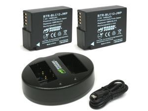 Wasabi Power Battery (2-Pack) and Dual USB Charger for Panasonic DMW-BLC12 Wasabi Power Battery (2-Pack) and Dual USB Charger for Panasonic DMW-BLC12