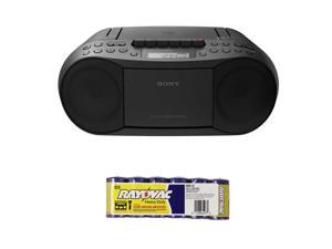 Sony Stereo CD/Cassette Boombox Home Audio Radio (Black) with batteries Sony Stereo CD/Cassette Boombox Home Audio Radio (Black) with batteries