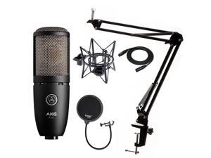 AKG P220 Condenser Microphone with Knox Gear Pop Filter and Boom Arm Stand AKG P220 Condenser Microphone with Knox Gear Pop Filter and Boom Arm Stand
