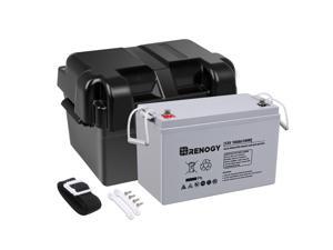 Renogy 12V 100Ah Deep Cycle AGM Battery w/Battery Box for RV, Solar Marine and Off-grid Applications Renogy 12V 100Ah Deep Cycle AGM Battery w/Battery Box for RV, Solar Marine and Off-grid Applications