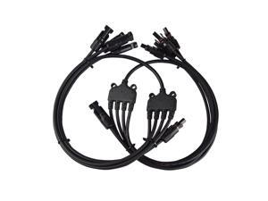 Renogy 1 Pair Male and Female Connectors Y Branch Solar Panel Adaptor Cable Branch Connector 30A Extra Long Cable 1 Male to 4 Female MFFFF + 1 Female to 4 Male FMMMM Set Wire T Splitter Renogy 1 Pair Male and Female Connectors Y Branch Solar Panel Adaptor Cable Branch Connector 30A Extra Long Cable 1 Male to 4 Female MFFFF + 1 Female to 4 Male FMMMM Set Wire T Splitter
