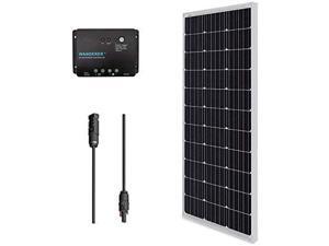Renogy 100W 12V Monocrystalline Solar Panel Bundle Kit with 100W Solar Panel, 30A Charge Controller, 9in Adaptor Kit, A Pair of Branch Connectors Renogy 100W 12V Monocrystalline Solar Panel Bundle Kit with 100W Solar Panel, 30A Charge Controller, 9in Adaptor Kit, A Pair of Branch Connectors