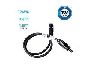 RENOGY® 1.5ft. 12AWG Solar Extension Cable with Female and Male connectors RENOGY® 1.5ft. 12AWG Solar Extension Cable with Female and Male connectors