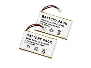 Battery 2-Pack for Plantronics CS50, CS55, HL10, Headsets 65358-01, 64399-01 - 230mAh 2x Battery 2-Pack for Plantronics CS50, CS55, HL10, Headsets 65358-01, 64399-01 - 230mAh 2x