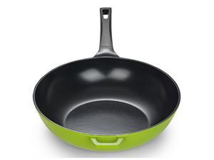14" Green Earth Wok by Ozeri, with Smooth Ceramic Non-Stick Coating (100% PTFE and PFOA Free)