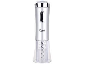 Ozeri Nouveaux Electric Wine Opener with Removable Free Foil Cutter, in Silver