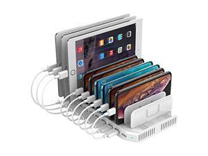 Unitek Multi Charging Station, 10-Port USB Charger for Multiple Device with SmartIC Tech and Adjustable Dividers, Organizer Stand Compatible with iPad, Tablet, Kindle, iPhone Unitek Multi Charging Station, 10-Port USB Charger for Multiple Device with SmartIC Tech and Adjustable Dividers, Organizer Stand Compatible with iPad, Tablet, Kindle, iPhone