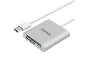 Unitek USB 3.0 SD Card Reader Memory Card Reader Writer Compact Flash Card Adapter for CF/SD/TF Micro SD/ Micro SDHC/MD/MMC/SDHC/SDXC UHS-I Card for Windows, Mac - Silver (Aluminum) Unitek USB 3.0 SD Card Reader Memory Card Reader Writer Compact Flash Card Adapter for CF/SD/TF Micro SD/ Micro SDHC/MD/MMC/SDHC/SDXC UHS-I Card for Windows, Mac - Silver (Aluminum)