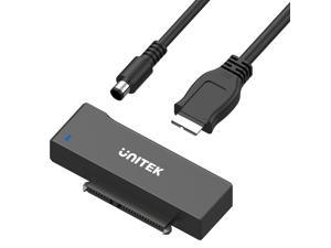 Unitek SATA to USB 3.0, SATA III Cable Hard Drive Adapter Converter for Universal 2.5/3.5 SATA HDD/SSD Hard Drive Disk, Include 12V/2A Power Adapter (Black)