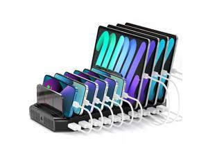 Unitek USB Charging Station for Multiple Devices, Charger Organizer Stand Dock with Dividers, Quick Charge 3.0 Compatible for Smartphone, Tablet and Other Electronics