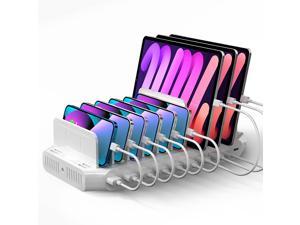 Unitek USB C Charging Station, 120W 10 Port Type C Charging Organizer for Multiple Devices, iPhone, Smartphones, Tablets, Supports 10 iPads Charging Simultaneously- [UL Certified]