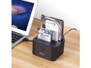 Unitek USB 3.0 to SATA I/II/III Mini Dual Bay External Hard Drive Docking Station for 2.5/3.5-Inch HDD SSD, Offline Clone Duplicator Function Support UASP & 10TB with 12V/3A Power Adapter Unitek USB 3.0 to SATA I/II/III Mini Dual Bay External Hard Drive Docking Station for 2.5/3.5-Inch HDD SSD, Offline Clone Duplicator Function Support UASP & 10TB with 12V/3A Power Adapter