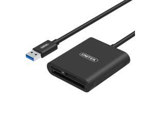 Unitek 3-Slot USB 3.0 Compact Card Reader, Read 3 Cards Simultaneously, Aluminum SD Micro SD CF Card Adapter Writer, Tf, SD, Micro SD, SDXC, SDHC, Compact Flash Memory Card Reader, Black Unitek 3-Slot USB 3.0 Compact Card Reader, Read 3 Cards Simultaneously, Aluminum SD Micro SD CF Card Adapter Writer, Tf, SD, Micro SD, SDXC, SDHC, Compact Flash Memory Card Reader, Black