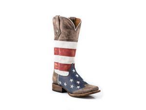 Roper Western Boots Womens US Flag 9 B Brown 09-021-7001-0107 BR Roper Western Boots Womens US Flag 9 B Brown 09-021-7001-0107 BR