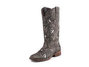 Roper Western Boots Womens Metallic 7.5 B Tan 09-021-0901-0671 TA Roper Western Boots Womens Metallic 7.5 B Tan 09-021-0901-0671 TA