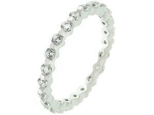 925 Sterling Silver Cubic Zirconia Eternity Ring