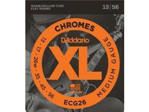 D'Addario ECG26 Chromes Flatwound Guitar Strings, 13-56, Medium