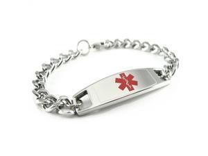 Medical Bracelet, Pacemaker, Curb Chain, Medic ID Card Inld, Pre-engraved - OEM