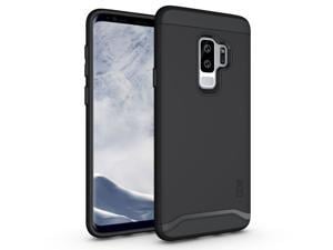 Galaxy S9 Plus Case, TUDIA Slim-Fit [Merge] Extreme Drop Protection/Rugged but Dual Layer Phone Case for Samsung Galaxy S9 Plus (Matte Black)