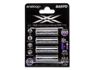 Sanyo XX Eneloop 4 AAA Rechargeable Batteries 900 mAH Sanyo XX Eneloop 4 AAA Rechargeable Batteries 900 mAH