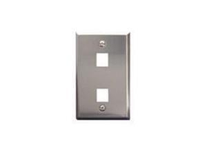 2-PORT, FLUSH MOUNT, SINGLE GANG, STAINLESS STEEL 2-PORT, FLUSH MOUNT, SINGLE GANG, STAINLESS STEEL