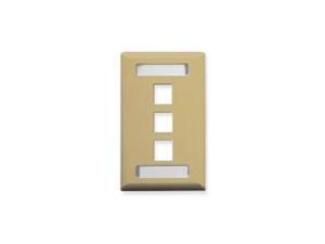 ICC IC107S03IV Faceplate with Station ID Single Gang 3 Port Ivory ICC IC107S03IV Faceplate with Station ID Single Gang 3 Port Ivory