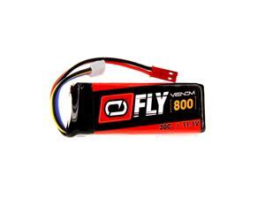 Venom Fly 30C 3S 800mAh 11.1V LiPo Battery with JST Plug | Part No. 25051