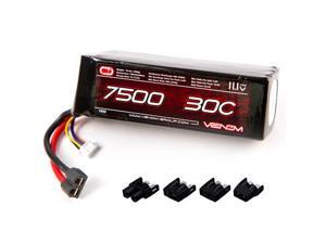 Venom 30C 3S 7500mAh 11.1V 3 Cell RC LiPo Battery Traxxas Deans Tamiya EC3 Plug | Part No. 1552
