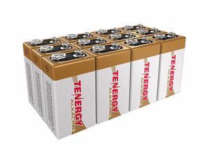 Tenergy 6LR61 9V Alkaline Battery, Non-Rechargeable Battery for Smoke Alarms, Guitar Pickups, Microphones and More, 12-Pack Tenergy 6LR61 9V Alkaline Battery, Non-Rechargeable Battery for Smoke Alarms, Guitar Pickups, Microphones and More, 12-Pack