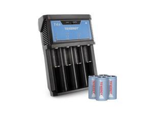 Combo: Tenergy T4s Universal LED Battery Charger + 4 Pack NiMH Rechargeable C Batteries Combo: Tenergy T4s Universal LED Battery Charger + 4 Pack NiMH Rechargeable C Batteries