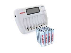 Tenergy TN162 8-Bay Smart AA/AAA NiMH/NiCd Charger + 16 pcs AAA NiMH Rechargeable Batteries Tenergy TN162 8-Bay Smart AA/AAA NiMH/NiCd Charger + 16 pcs AAA NiMH Rechargeable Batteries