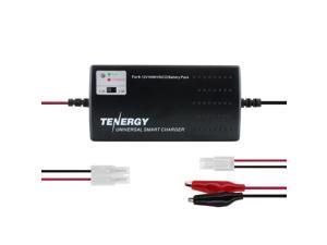 Tenergy Universal RC Battery Charger for NiMH/NiCd 6V-12V Battery Packs, Fast Charger for RC Car, Airsoft Batteries, Compatible with Standard Size Tamiya/Mini Tamiya/Alligator Clips Connectors
