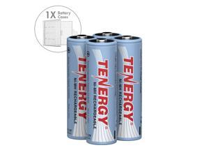 Combo: 4 pcs Tenergy AA 2500mAh NiMH Rechargeable Batteries + 1 Case Combo: 4 pcs Tenergy AA 2500mAh NiMH Rechargeable Batteries + 1 Case