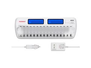 Tenergy TN438 16-Bay Smart Battery Charger for AA/AAA NiMH/NiCd Rechargeable Batteries w/ Built-in IC Protection (AC Wall Adapter & Car Adapter Included) Tenergy TN438 16-Bay Smart Battery Charger for AA/AAA NiMH/NiCd Rechargeable Batteries w/ Built-in IC Protection (AC Wall Adapter & Car Adapter Included)