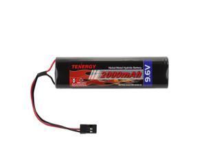 Tenergy NiMH Receiver Battery Pack with Hitec Connectors 9.6V 2000mAh High Capacity Futaba Battery Pack, Square NT8S600B Rechargeable Battery Pack for RC Receivers, Airplanes, and More