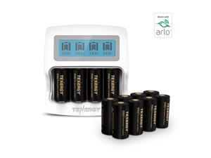 Arlo Certified: Tenergy Premium High Capacity 750mAh 3.7V Arlo Battery and Fast Smart Charger for CR123A Rechargeable Battery for Arlo Cameras (VMC3030/VMK3200/VMS3330/3430/3530), 12-Pack Arlo Certified: Tenergy Premium High Capacity 750mAh 3.7V Arlo Battery and Fast Smart Charger for CR123A Rechargeable Battery for Arlo Cameras (VMC3030/VMK3200/VMS3330/3430/3530), 12-Pack