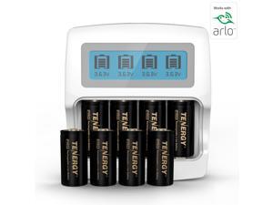 Arlo Certified: Tenergy Premium High Capacity 750mAh 3.7V Arlo Battery and Fast Smart Charger for Li-ion RCR123A Rechargeable Battery for Arlo Cameras (VMC3030/VMK3200/VMS3330/3430/3530), 8-Pack Arlo Certified: Tenergy Premium High Capacity 750mAh 3.7V Arlo Battery and Fast Smart Charger for Li-ion RCR123A Rechargeable Battery for Arlo Cameras (VMC3030/VMK3200/VMS3330/3430/3530), 8-Pack
