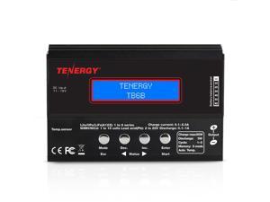 Tenergy TB6-B Balance Charger Discharger 1S-6S Digital Battery Pack Charger for NiMH/NiCD/Li-PO/Li-Fe Packs w/ LCD Display Hobby Battery Charger w/ Tamiya/JST/EC3/HiTec/Deans Connectors + Power Supply