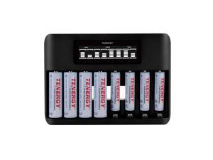 Combo: Tenergy TN480U 8-Bay NiMH Battery LCD Display Fast Charger + 4 pc 2500mah AA and 4pcs 1000mah AAA Rechargeable Batteries Combo: Tenergy TN480U 8-Bay NiMH Battery LCD Display Fast Charger + 4 pc 2500mah AA and 4pcs 1000mah AAA Rechargeable Batteries