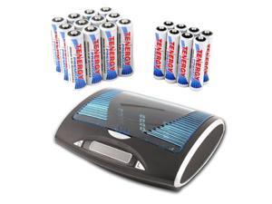 Combo: Tenergy T9688 Universal LCD Battery Charger + 12 AA & 8 AAA Premium NiMH Rechargeable Batteries Combo: Tenergy T9688 Universal LCD Battery Charger + 12 AA & 8 AAA Premium NiMH Rechargeable Batteries
