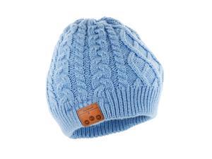 Tenergy Braided Cable Knit Wireless Hands-Free Bluetooth 4.0 Beanie with Built-in Speakers - Airy Blue Tenergy Braided Cable Knit Wireless Hands-Free Bluetooth 4.0 Beanie with Built-in Speakers - Airy Blue