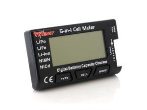 Tenergy 5-in-1 Battery Meter, Intelligent Cell Meter Digital Battery Checker Battery Balancer for LiPo/LiFePO4/Li-ion/NiCd/NiMH Battery Packs