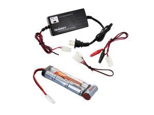 Tenergy Airsoft Battery 8.4V 3800mAh NiMH Flat Battery Packs w/Standard Tamiya Connector + 6V-12V Universal Battery Charger for NiMH/NiCd Battery Packs for Airsoft Guns, RC Hobbies Tenergy Airsoft Battery 8.4V 3800mAh NiMH Flat Battery Packs w/Standard Tamiya Connector + 6V-12V Universal Battery Charger for NiMH/NiCd Battery Packs for Airsoft Guns, RC Hobbies