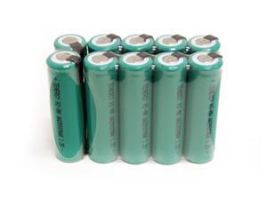Combo: 10 pcs Tenergy NiMH AA 2000mAh Flat Top Rechargeable Batteries w/Tabs Combo: 10 pcs Tenergy NiMH AA 2000mAh Flat Top Rechargeable Batteries w/Tabs