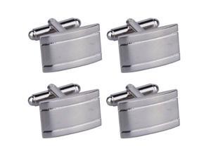 Two Sets of Classic Stainless Steel Cufflinks Two Sets of Classic Stainless Steel Cufflinks